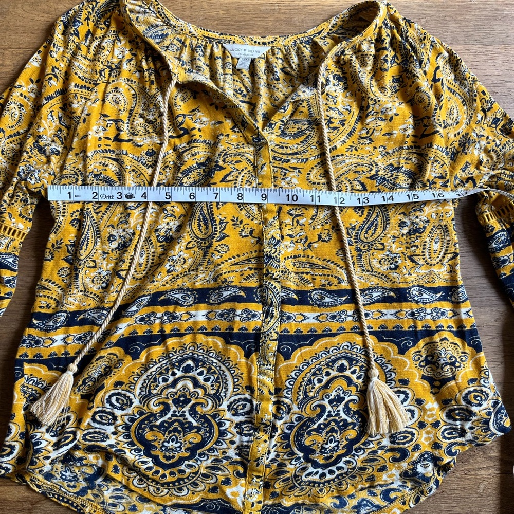 Lucky Brand size medium boho top - Picture 2 of 4